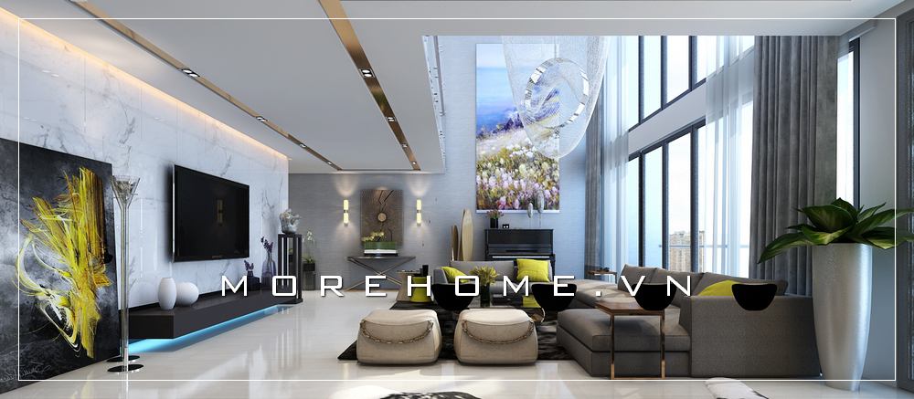 Thiết kế nội thất phòng khách cao cấp