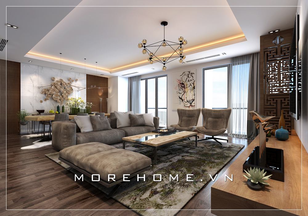 Thiết kế nội thất phòng khách cao cấp