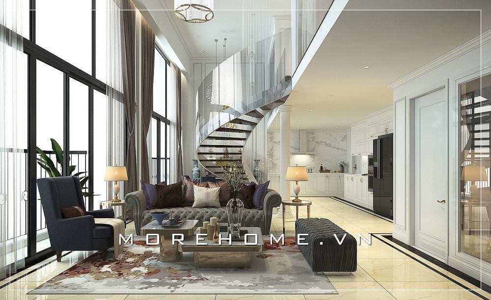 Thiết kế nội thất phòng khách cao cấp