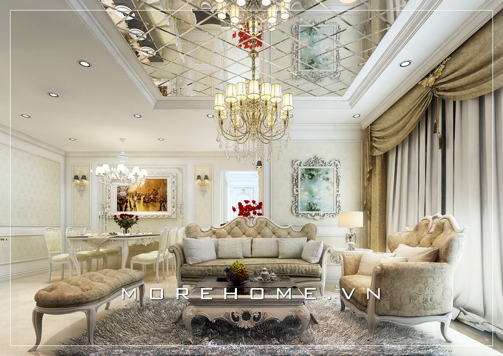 Thiết kế nội thất phòng khách cao cấp