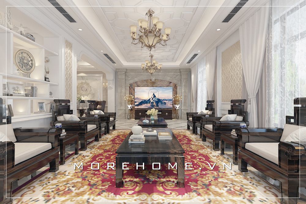 Thiết kế nội thất phòng khách cao cấp
