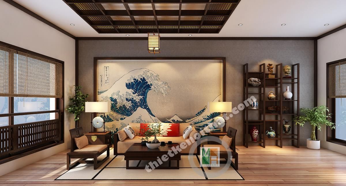 Thiết kế nội thất nhà phố phong cách Nhật Bản - Anh Minh