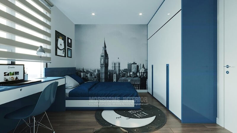 Mẫu thiết kế nội thất phòng ngủ con chung cư hiện đại và sang trọng