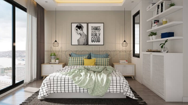 Mẫu giường ngủ hiện đại phun sơn trắng cao cấp được nhiều gia đình yêu thích và lựa chọn cho không gian nghỉ ngơi của mình