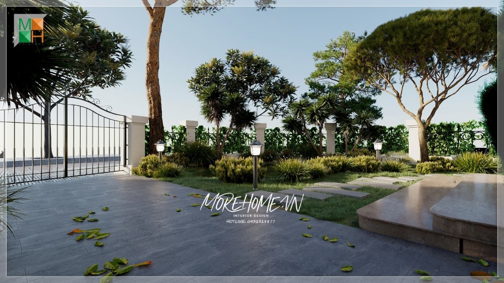 Thiết kế kiến trúc biệt thự Địa Trung Hải đẹp, sang trọng tại Nam An Khánh
