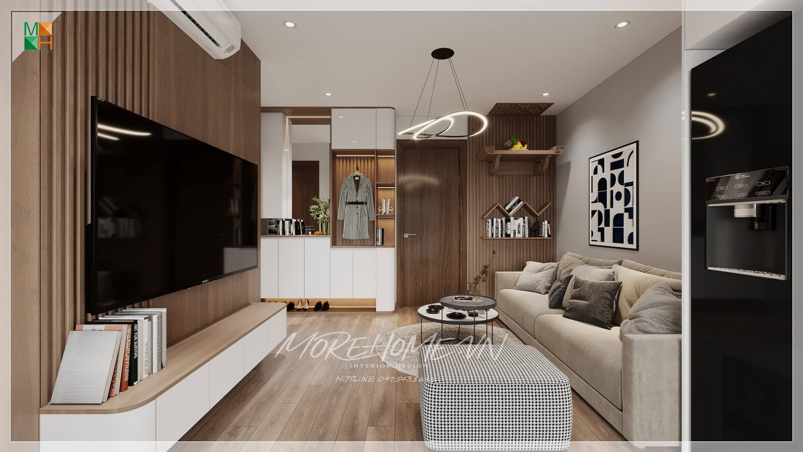 Thiết kế nội thất chung cư Home City - Chị Phương