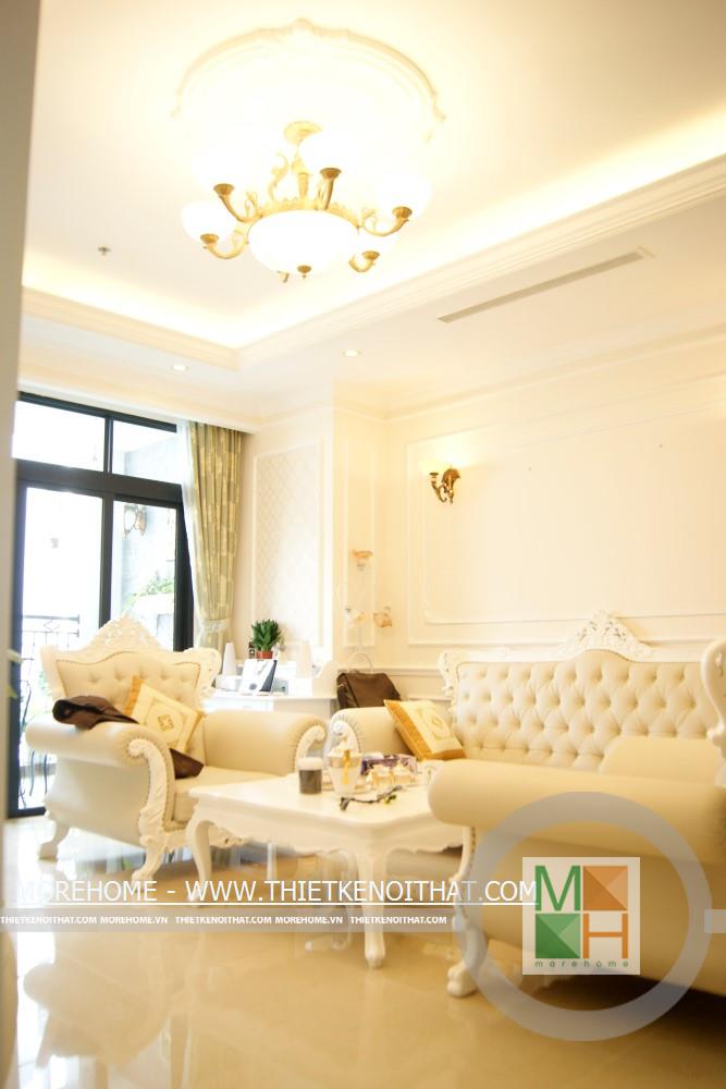 Thi công nội thất chung cư R1 RoyalCity Thanh Xuân Phong cách tấn cổ điển sang trọng
