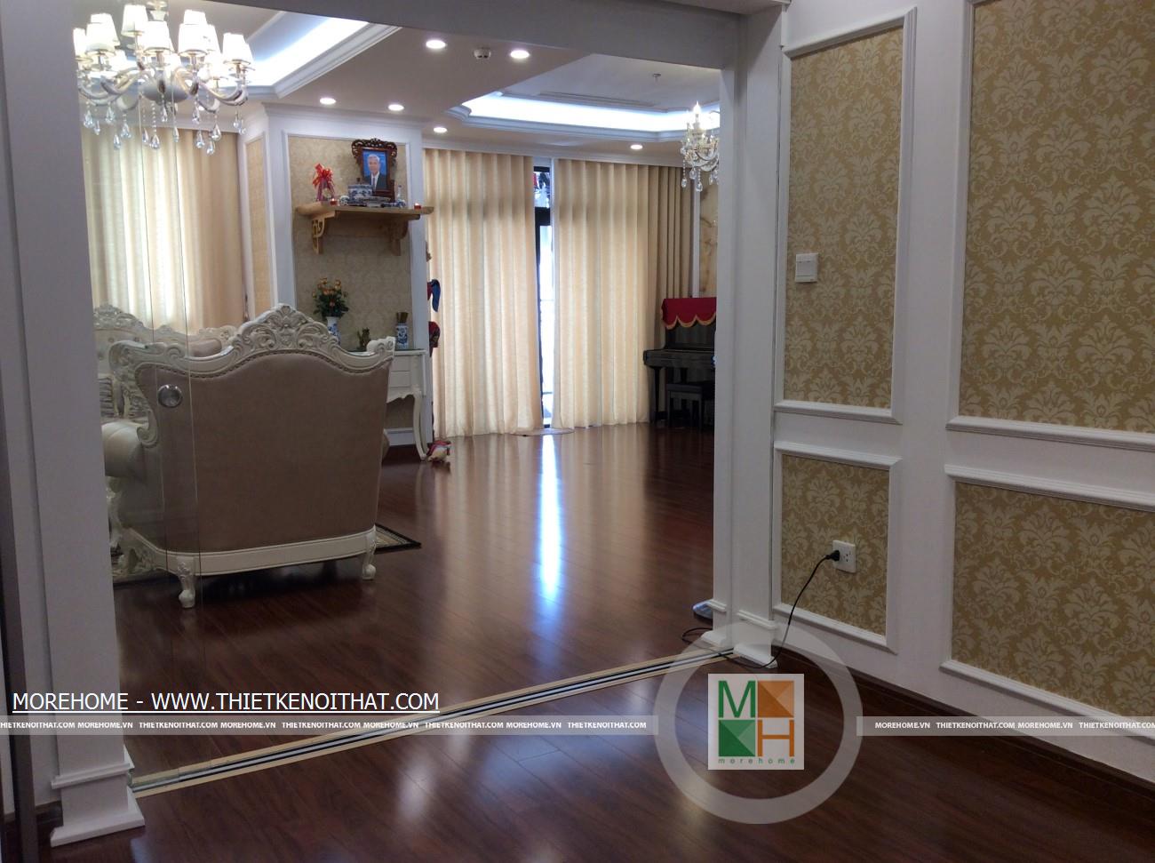 Thi công nội thất chung cư cao cấp RoyalCity Thanh Xuân phong cách tân cổ điển sang trọng