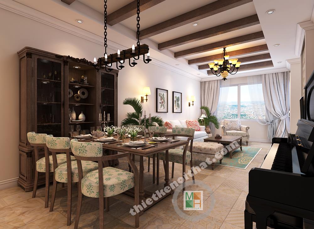 Thiết kế nội thất phòng ăn chung cư Hòa Bình Green Minh khai phong cách tân cổ điển - Nhà Anh Tuấn Thiết kế nội thất phòng ăn chung cư Hòa Bình Green Minh khai phong cách tân cổ điển - Nhà Anh Tuấn - Nhà Anh Tuấn