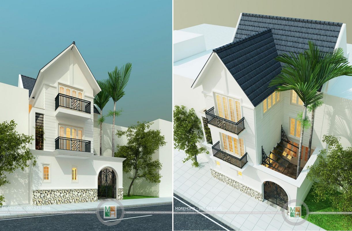 Thiết kế kiến trúc biệt thự Việt Hưng