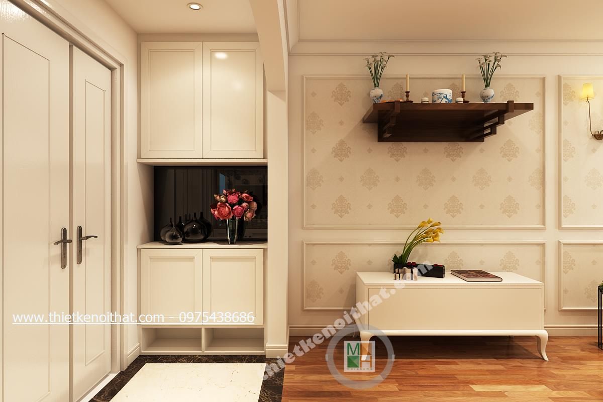 Thiết kế nội thất phòng khách chung cư cao cấp tại Mandarin Garden Hòa Phát Hoàng Minh Giám Cầu Giấy Hà Nội