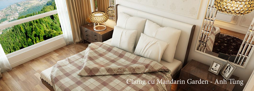 Thiết kế nội thất phòng ngủ chung cư cao cấp tại Mandarin Garden Hòa Phát Hoàng Minh Giám Cầu Giấy Hà Nội