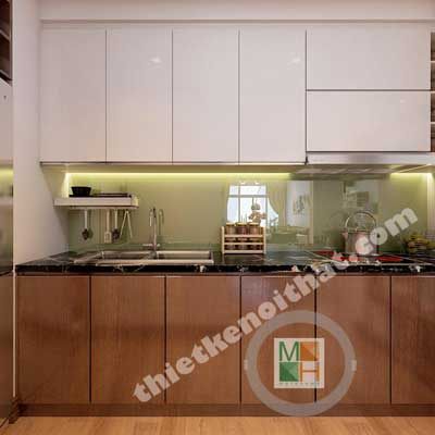  Tủ bếp veneer