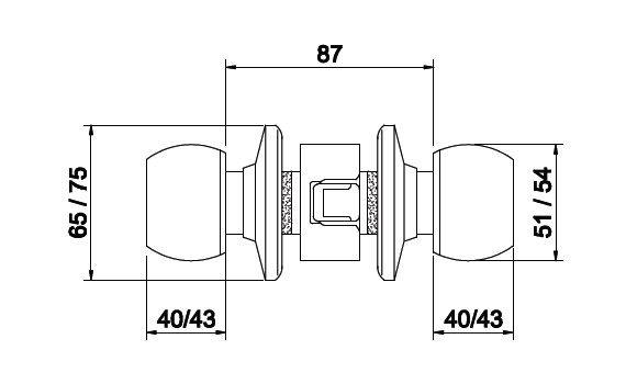 Tay nắm tròn 1 đầu bấm TN 4.11.475