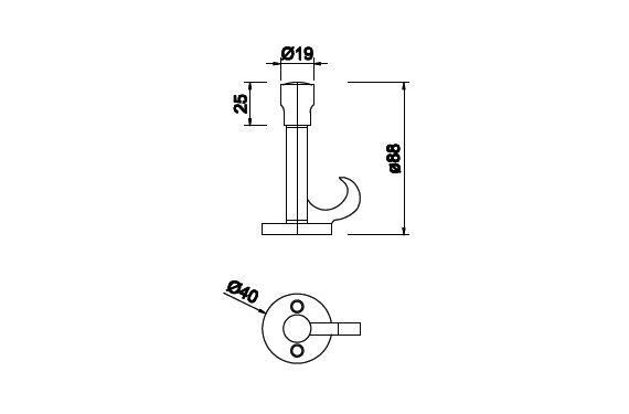 Chặn cửa gắn tường 9.11.300