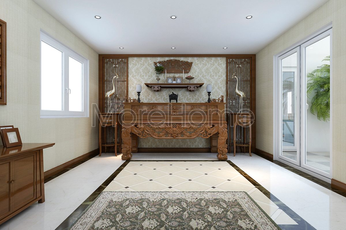 Bàn thờ đứng biệt thự Nam Long