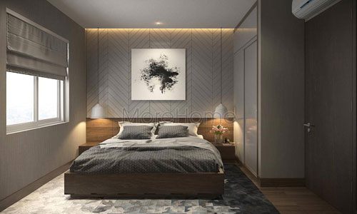 Thiết kế nội thất phòng ngủ đẹp cho chung cư AZ Sky Định Công