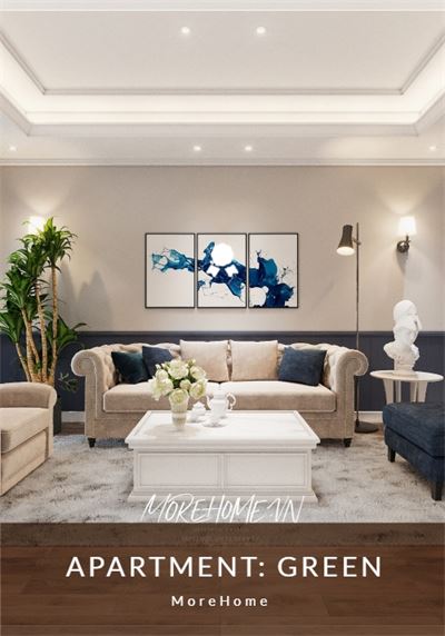  Thiết kế nội thất chung cư Green House tân cổ điển với điểm nhấn Sapphire Sparkle