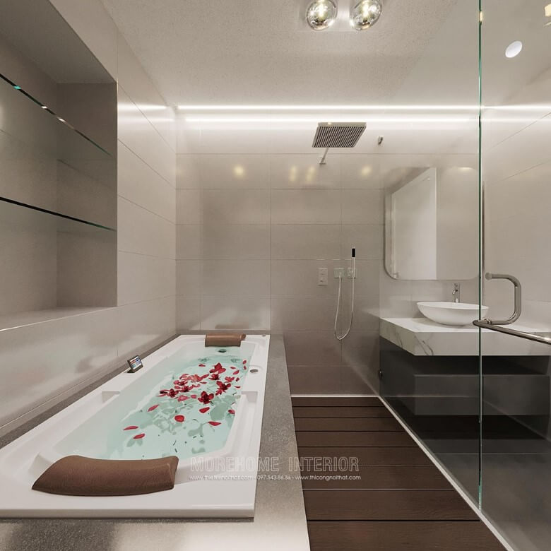 thiết kế phòng tắm đẹp làm nơi xả stress trong ngày hè oi bức