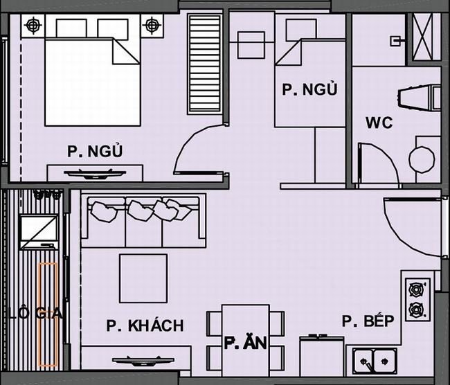 Thiết kế căn hộ 1 + 1