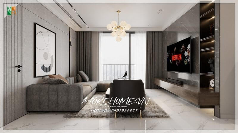 39 Mẫu thiết kế nội thất phòng khách chung cư đẹp hiện đại  An Lộc