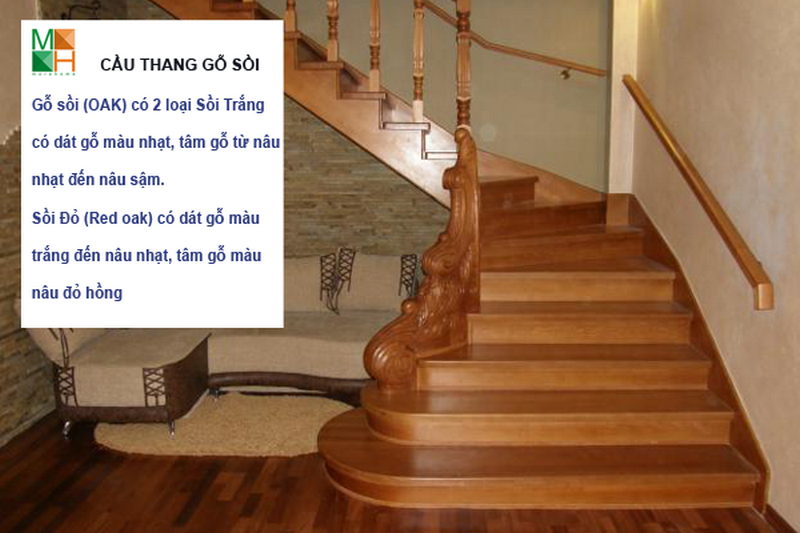 Cầu thang gỗ mang lại sự sang trọng cho ngôi bạn