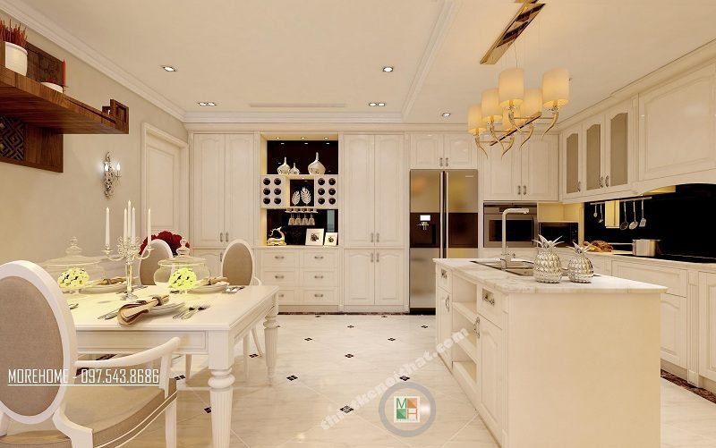 Nhà bếp và phòng ăn với những thiết kế mang phong cách hiện đại