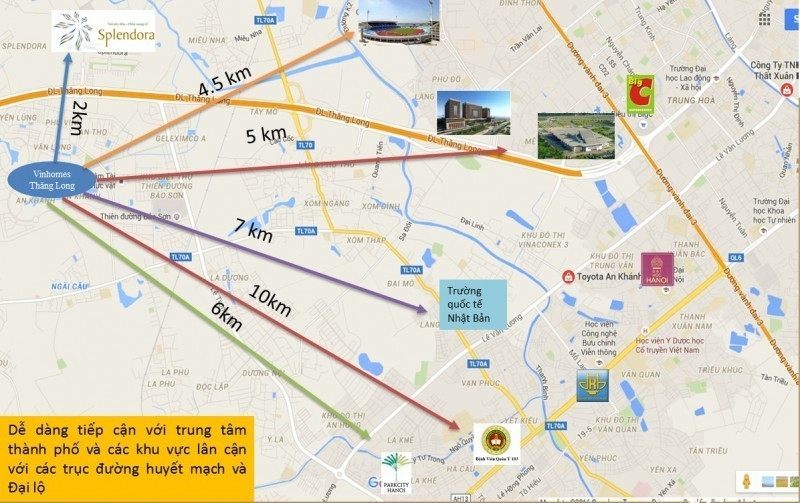 Thông tin mặt bằng, vị trí dự án Vinhomes Thăng Long Nam An Khánh