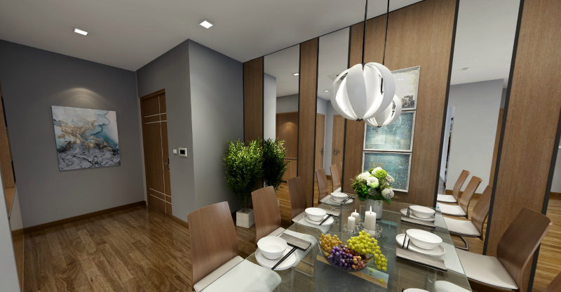 Chiêm ngưỡng mẫu thiết kế nội thất chung cư Vinhomes Green Bay đẳng cấp sang trọng