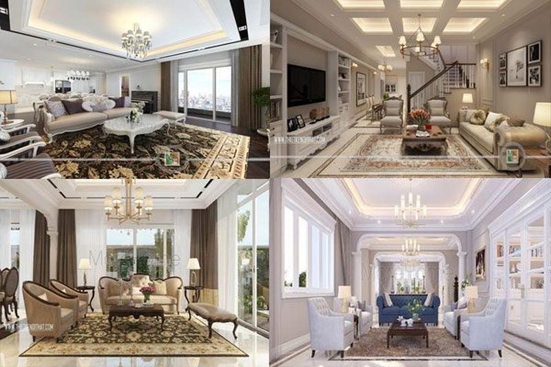 5 mẫu thiết kế nội thất phòng khách biệt thự ấn tượng nhất