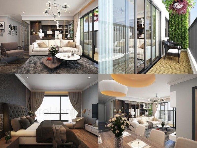 Thiết kế nội thất nhà chung cư 70m2 đa phong cách