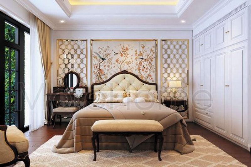 Tổng hợp ý tưởng thiết kế nội thất phòng ngủ tân cổ điển đẹp Tuyệt Vời.