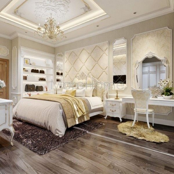 Thiết kế nội thất phòng ngủ tân cổ điển