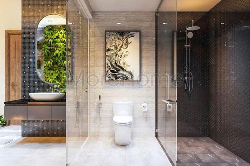 Lựa chọn gương trang trí đẹp, tinh tế cho phòng tắm chung cư 10m2, 15m2, 20m2