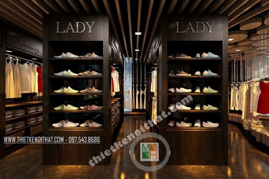 Thiết kế nội thất shop thời trang Luxury