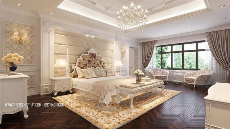Thiết kế nội thất tân cổ điển gỗ Việt
