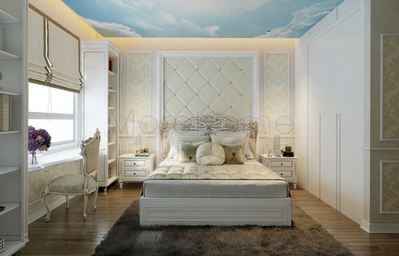 Thiết kế nội thất phòng ngủ tân cổ điển cho chung cư D'.le Roi Soleil Quảng An