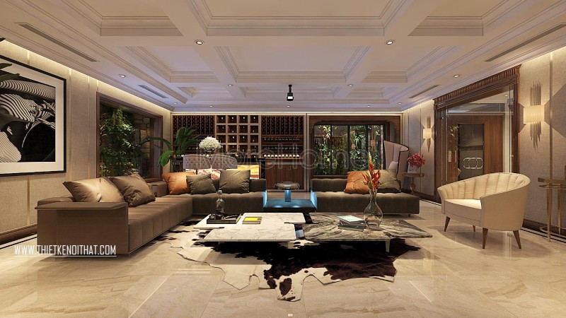 Thiết kế nội thất phòng khách hiện đại