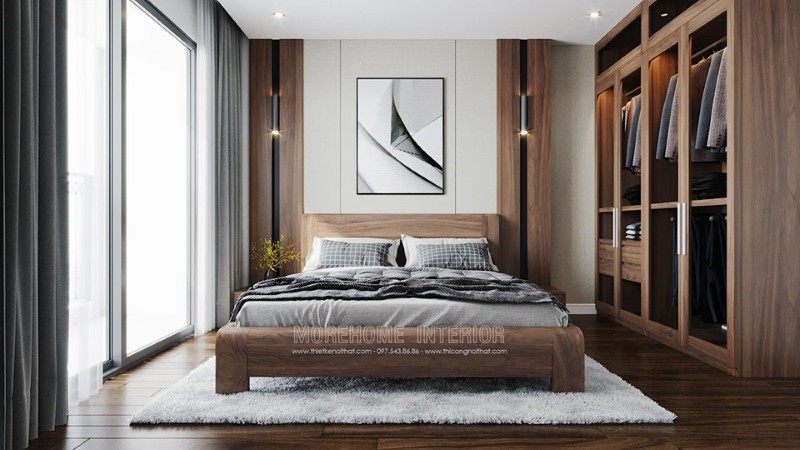 Nội thất gỗ tự nhiên Thiết kế nội thất chung cư gỗ tự nhiên