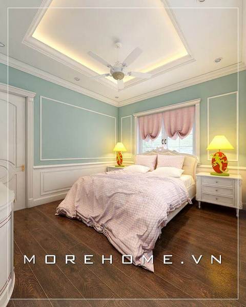trần thạch cao phòng ngủ hiện đại