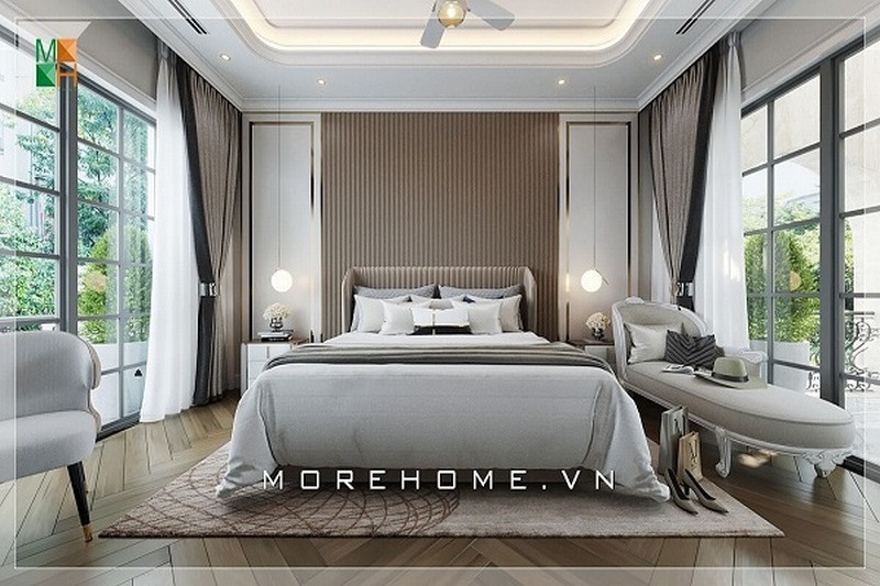 Thiết kế nội thất phòng ngủ Master phong cách Hiện đại - Công ty TNHH  Lamida Việt Nam