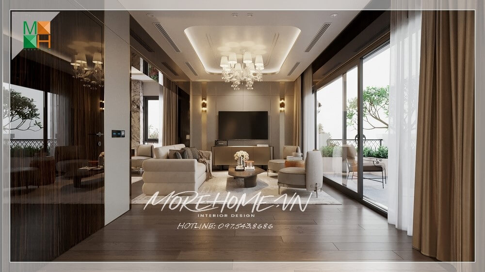 Concept nội thất phòng khách đơn giản nhưng hiện đại - Yamada Home