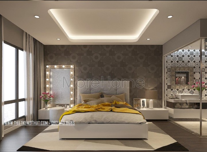 Thiết kế nội thất phòng ngủ hiện đại sang trọng