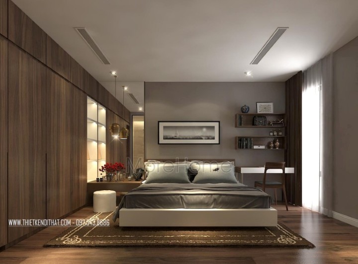 thiết kế nội thất phòng ngủ phong cách Hàn Quốc