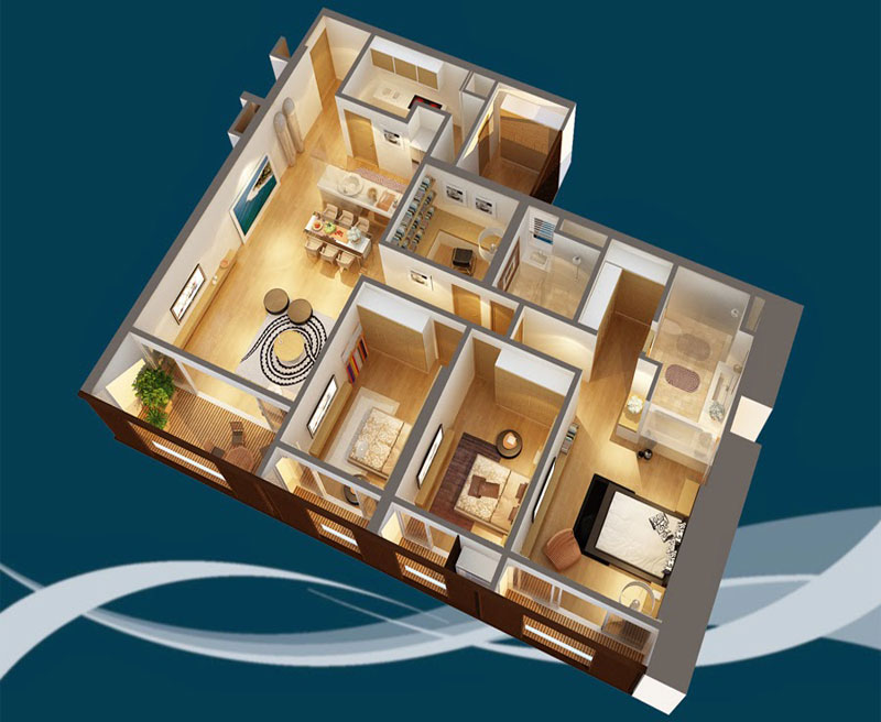 Mẫu thiết kế nội thất căn hộ chung cư Dolphin Plaza 171m2 Mẫu thiết kế nội thất căn hộ chung cư Dolphin Plaza 171m2