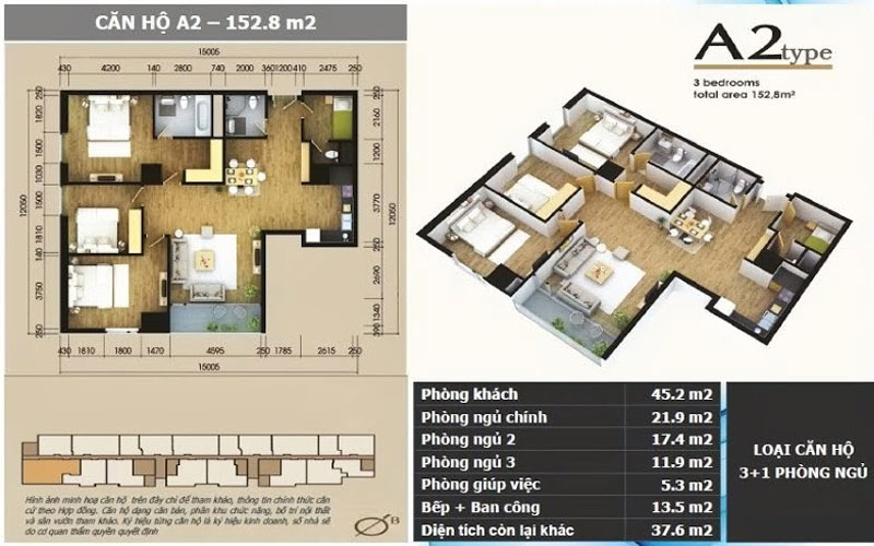 Mẫu thiết kế nội thất căn hộ chung cư Star City 152,8m2 Mẫu thiết kế nội thất căn hộ chung cư Star City 152m2