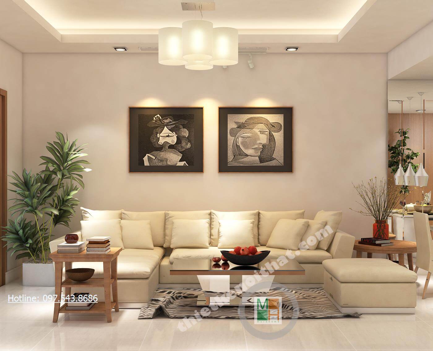 Mẫu căn hộ với 2 phòng ngủ Mẫu căn hộ với 2 phòng ngủ